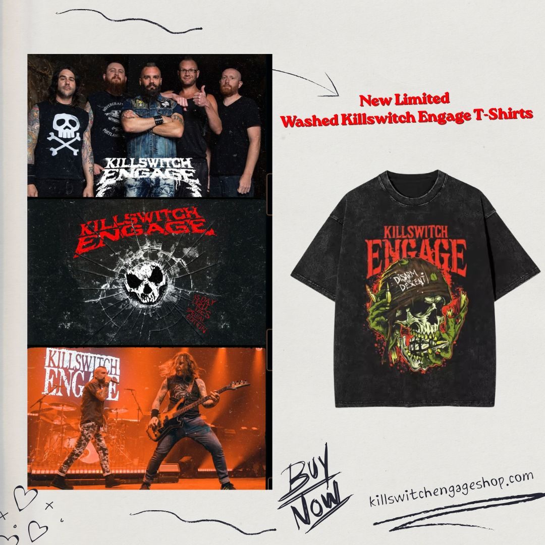 New Limited PTTT1506 Washed  Killswitch Engage T-Shirts